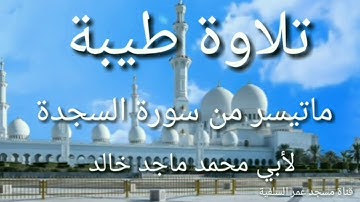 تلاوة طيبة - ماتيسر من سورة السجدة - لأبي محمد ماجد خالد اليافعي