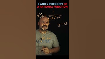 x and y intercept of a rational function