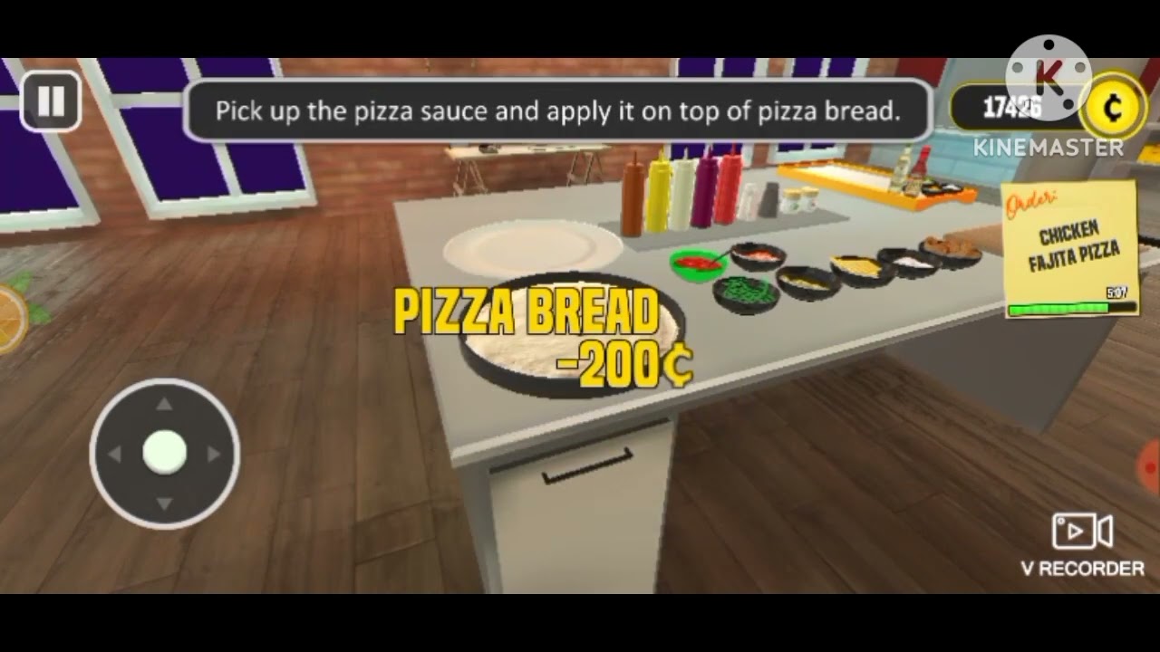 Making chicken fazita pizza in cooking simulator  in 3 minutes/cooking / gaming