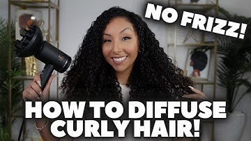 How To Diffuse Curly Hair! NO FRIZZ! | BiancaReneeToday