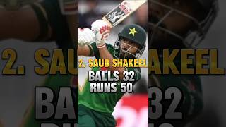 Top 5 Fastest Fifty For Pakistan in ODI World Cup shortvideo viral fastestfifty
