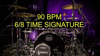 90 BPM - 6/8 Drum Loop (Almost 30 minutes! Perfect for METRONOME)
