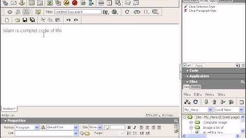 How To Create A Website By Micromedia Dreamweaver (Part-1)