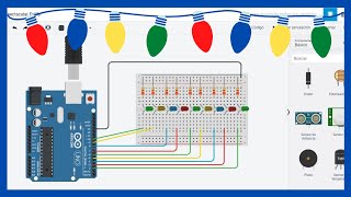 ✅ Secuencias de Leds con Arduino y TINKERCAD