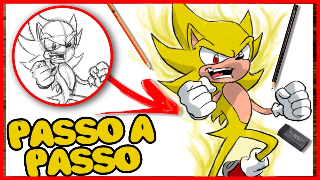 Como Desenhar o SUPER SONIC 2 PASSO A PASSO - The Hedgehog 2 - YouTube