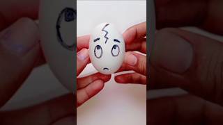 Sad Egg Drawing 😢 | Easy 30 Sec DIY for Kids #eggdrawing #easydiy #kidscraft #drawingonegg