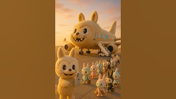 LABUBU AIRPLANE ✈️ Labubu Song 🎵 Funny Viral Chaos! 😂 #Labubu #Airplane #Shorts #labubusong