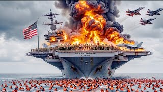 15 minutes Ago! A tense moment, an SU-35 jet sinks a US aircraft carrier.