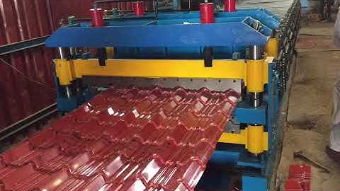 Double lAyer With Tile Profile Roll Forming MAchine Testing installation in Taloja