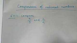 Comparison of rational numbers