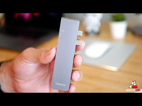 Super Slim USB Type-C 7-Port Hub for MacBooks from Twopan