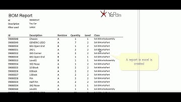 PLM - YaPdm TableReport for BOM