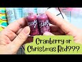 Comparing cranberry and christmas red stickles glitter gluestickles glitter glue swatches
