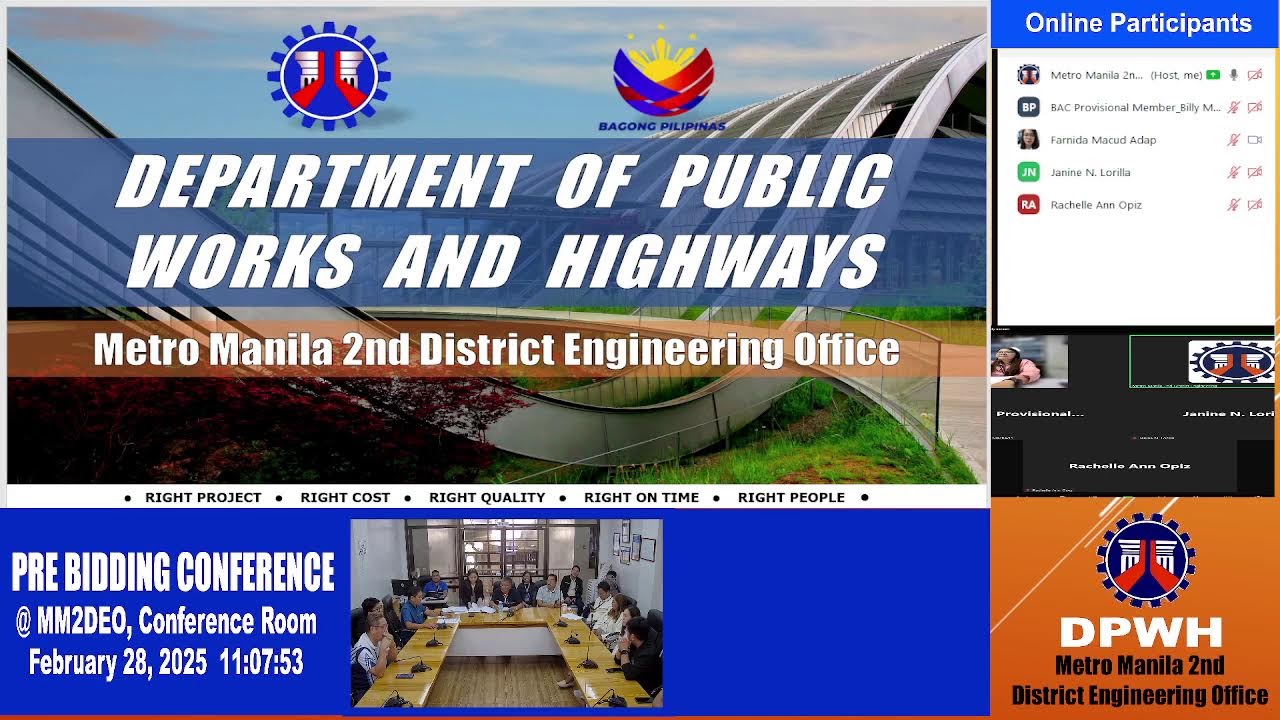 Procurement Livestream for DPWH Metro Manila 2nd DEO on February 28 ...