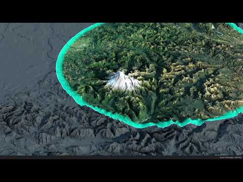Mt. Rainier texture animation using Unity3d and Mapbox