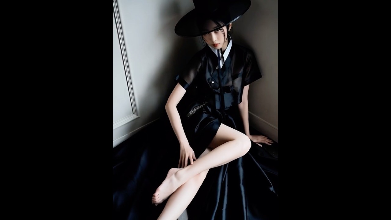 [Concept Fashion]Grim Reaper’s Black Veil: Elegance in Modern Hanbok 저승사자의 검은 그림자: 모던 한복 속 우아함