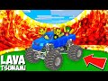 How to SURVIVE INSIDE WATER CAR DURING A LAVA TSUNAMI in Minecraft ? MY FAMILY SURVIVES !