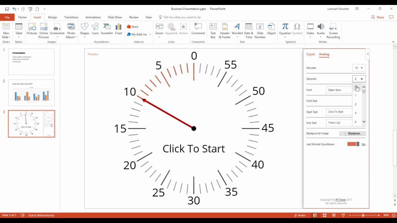 Timer for PowerPoint: insert PP Timer into your - YouTube