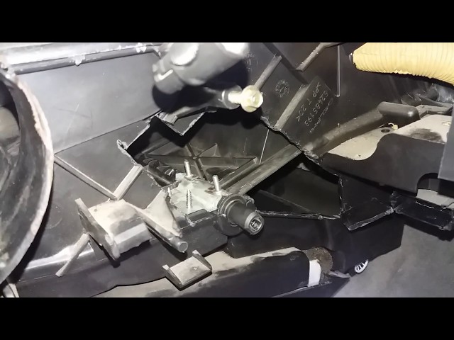 Renault Laguna 2- remove and repair flap mixer from heater box without  dushboard removing 