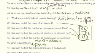 100 Quick Fire C2 Revision Questions. AQA GCSE chemistry