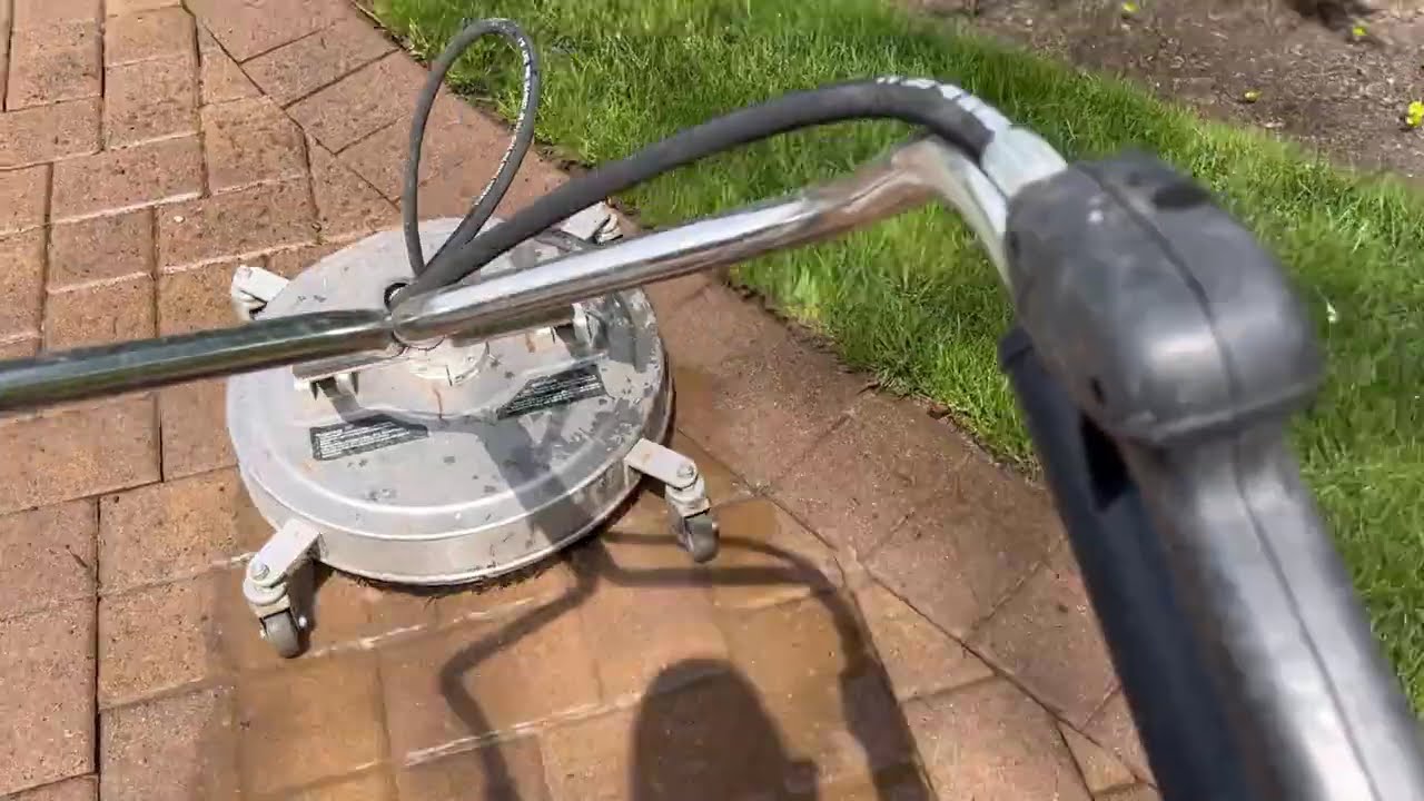 Restoring Poolside Pavers | Surface Cleaner in Action!