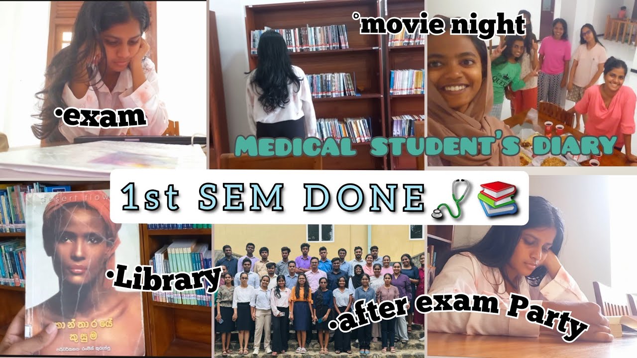 SEM 01 අන්තිම exam දවස 📚 1st year MBBS| After exam 🍟🎬 #medicalstudent #dayinmylife 