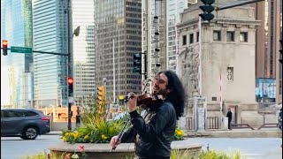 Street Violin Performance - Davide Laura (Chicago Riverwalk)