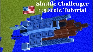 Minecraft Space Shuttle Challenger 1:5 scale Tutorial | NASA Space Shuttle