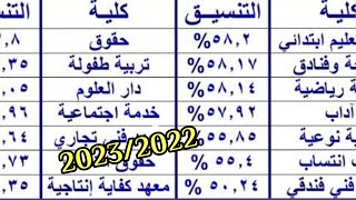 تنسيق كليات المرحلة الثانية آدبي+علمي2022,موعد إعلان تنسيق المرحلة الثالثة2022,نتيجة تنسيق كليات2023