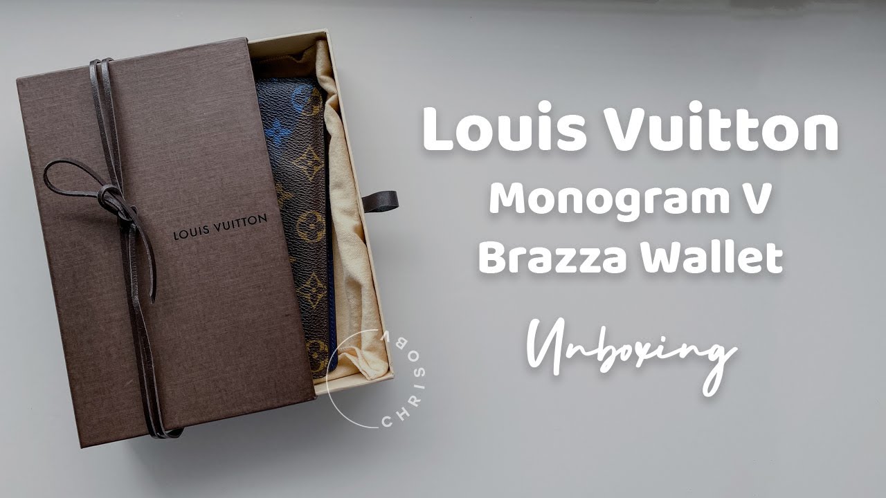 LOUIS VUITTON Brazza Wallet Monogram Monogram Macassar