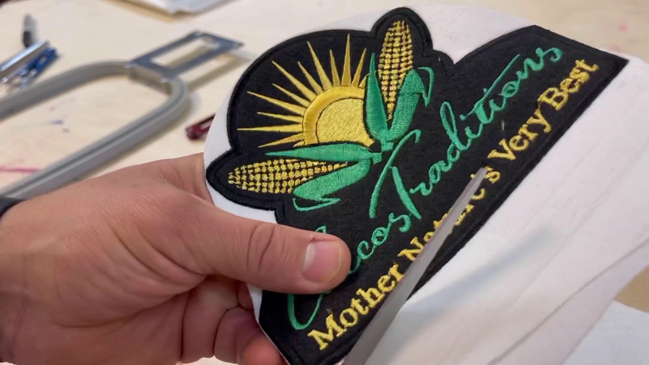 Como parches bordados, embroidery patches, machine - YouTube