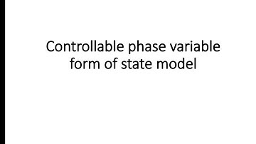 Controllable phase variable state modal