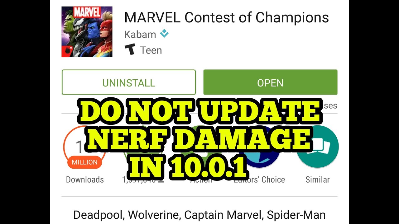 Nerfed Block Damage DO NOT UPDATE 10 0 1 Contest Of Champions YouTube