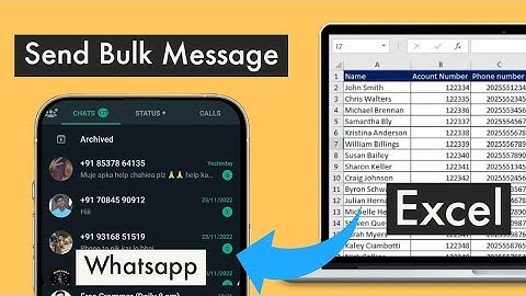 How to send WhatsApp from Excel Sheet? | Send Bulk messages on WhatsApp