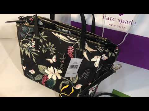 Kate Spade Alyse botanical nylon satchel