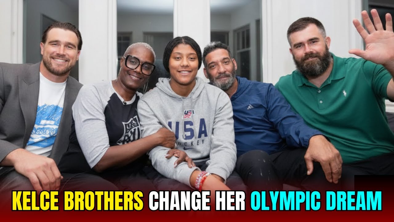 Звезды НФЛ Трэвис и Джейсон Келси помогли семье Лайлы Эдвардс присутствовать на ее олимпийском де...