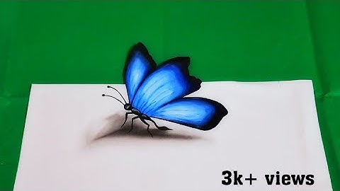 How To Draw 3D Butterfly Step By Step || 3D Butterfly Drawing Easy || 3D Butterfly