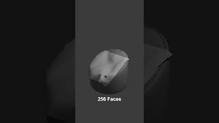 3D cloth simulation from 1 face to 16384 faces #blender #animation #3dart