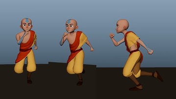 Aang Run Cycle - Animation Test