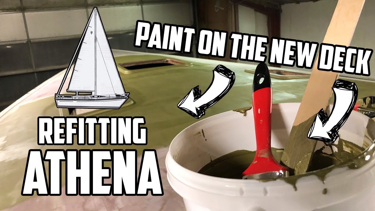 Sail Life – First bit of paint on the new deck – Sigmacover 280 – DIY sailboat restoration