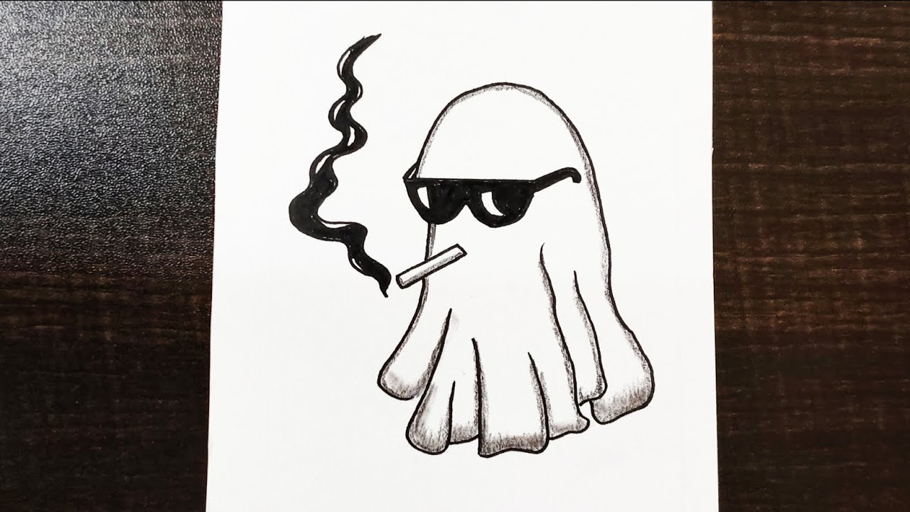 ghost smoking a cigarette Spooky illustration for horror Halloween art 71570268 Vector Art at Vecteezy Whimsical Ghost with Headphones and