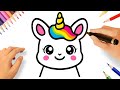HOW TO DRAW A KAWAII BABY UNICORN EASY ????