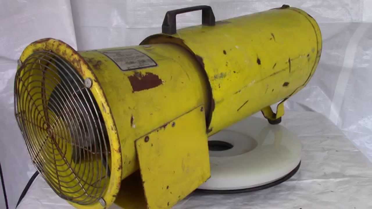 Auctioning Used, Tested, Working Pelsue Model 1375D Axial Air Pac Ventilator 12ft Hose - YouTube