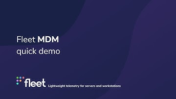 Fleet MDM demo - cross-platform, GitOps-enabled, MDM solution