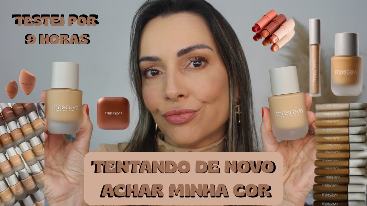 TENTANDO DE NOVO MASCAVO: NOVA COR DE BASE + USEI POR 9 HORAS + MAKE COMPLETA