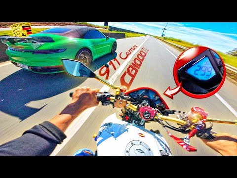 DESAFIEI UMA PORSCHE E DEU NISSO… 😈🏍️