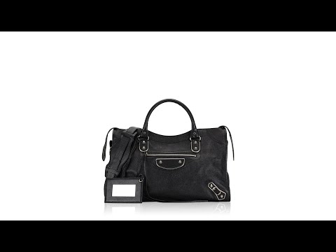 Balenciaga Silver Metallic Edge City Black Balenciaga Silver Metallic Edge City Black