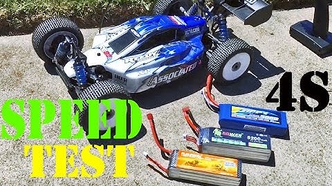 RC8.2E 14.8v Top speed Battery Test team associated (link in description)