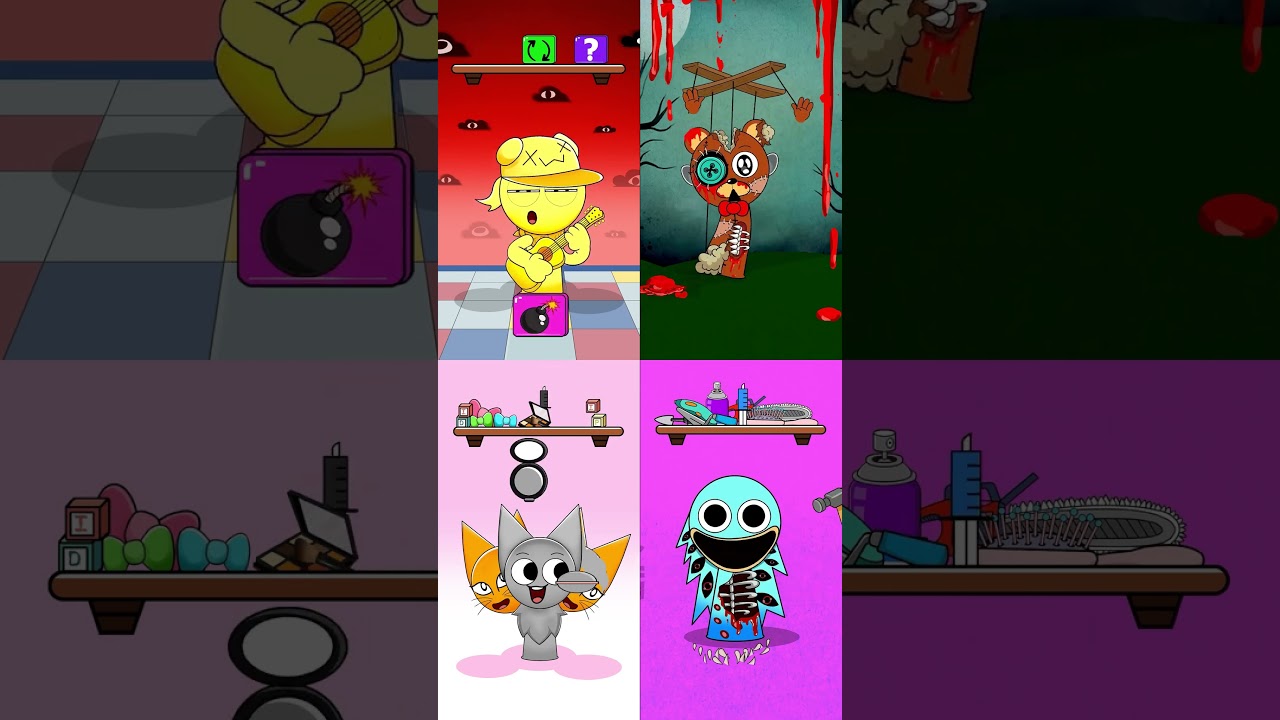 ASMR Sprunki Care - Aqua, Wolves.exe, Bear 