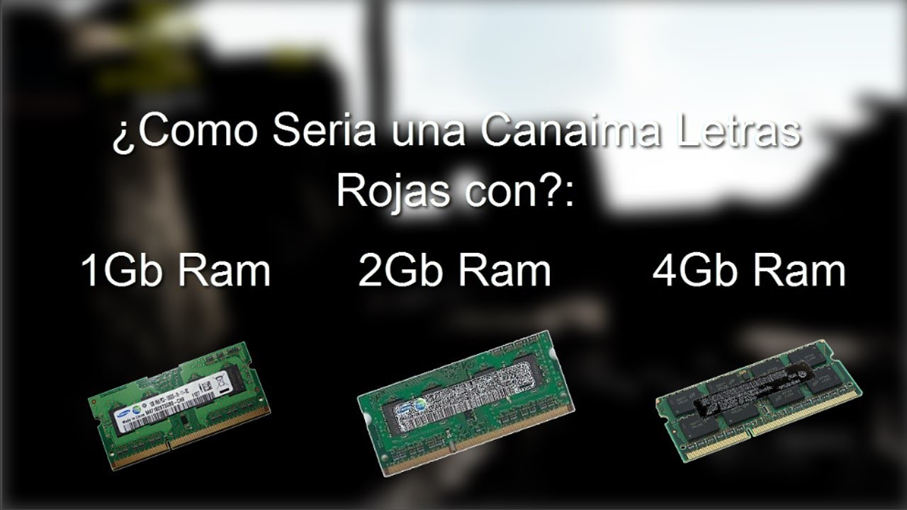 ¿Como Seria una Canaima Letras Rojas Con: 1Gb de Ram, 2Gb de Ram, 4Gb ...